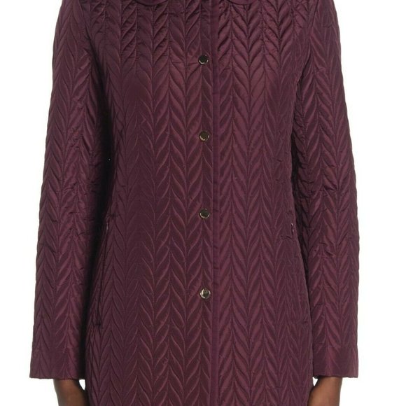 Kate Spade Quilted Snap Button Jacket Coat Red XS - Picture 3 of 12